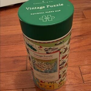 Cavallini & Co. Vintage Puzzle - National Parks Map - Green